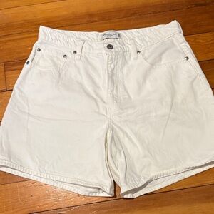 Abercrombie & Fitch White Jean Shorts